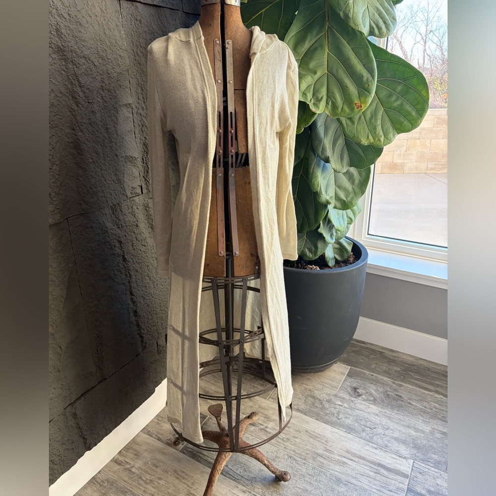 BONGO Cream Hooded Cardigan